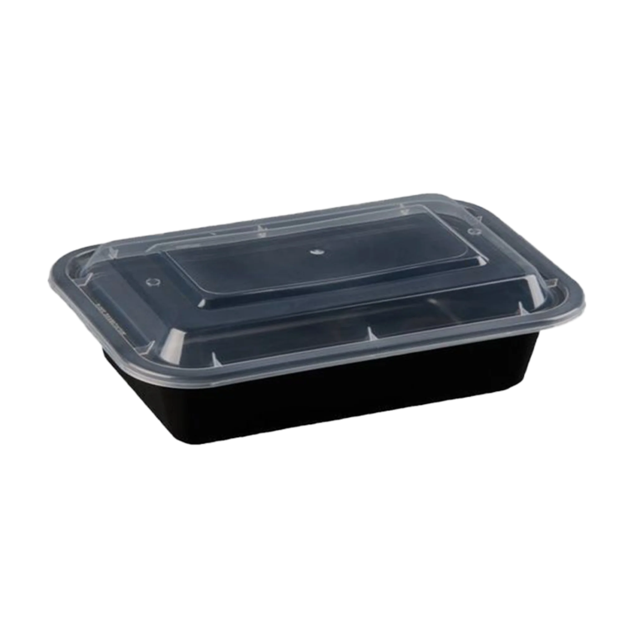 plastic microwave rectangular containers (black)