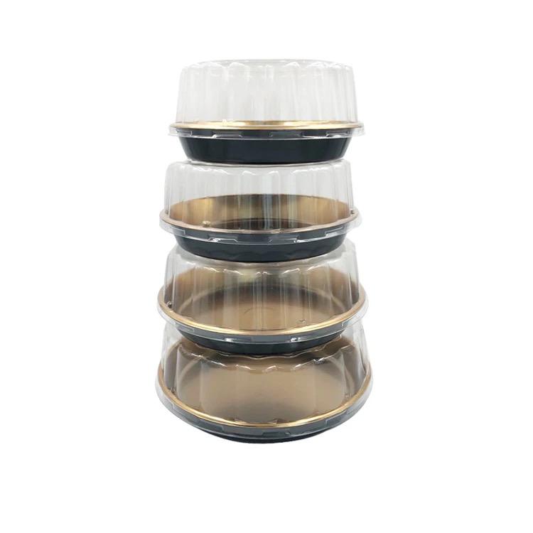 plastic round cake box with lid