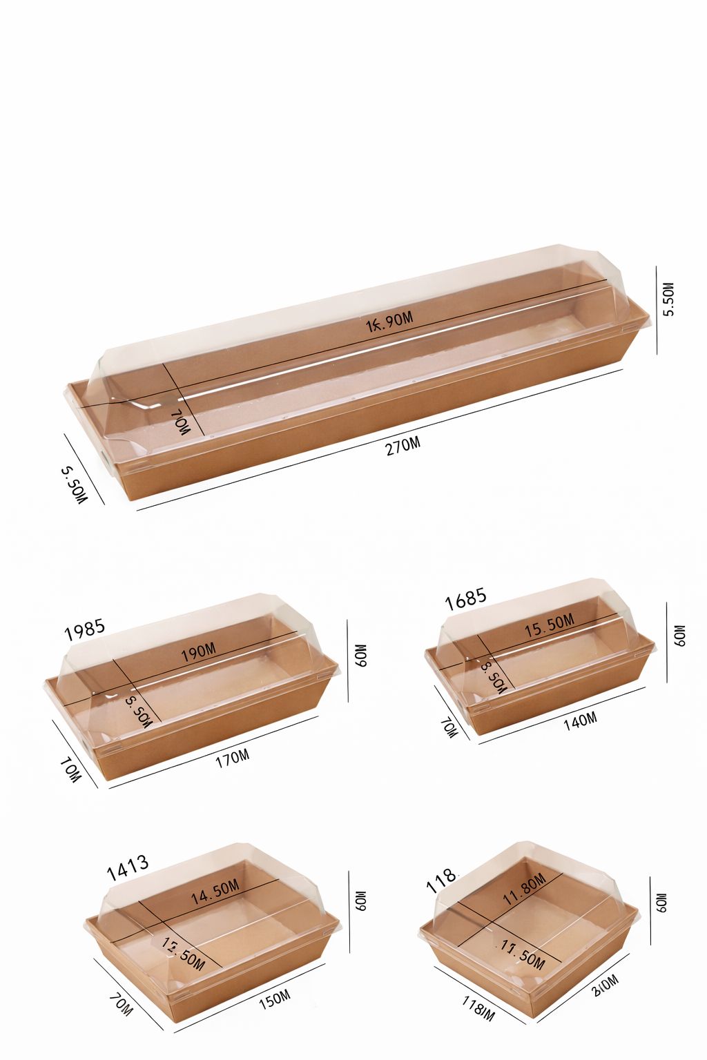 Rectangular Pancake Containers (paper)