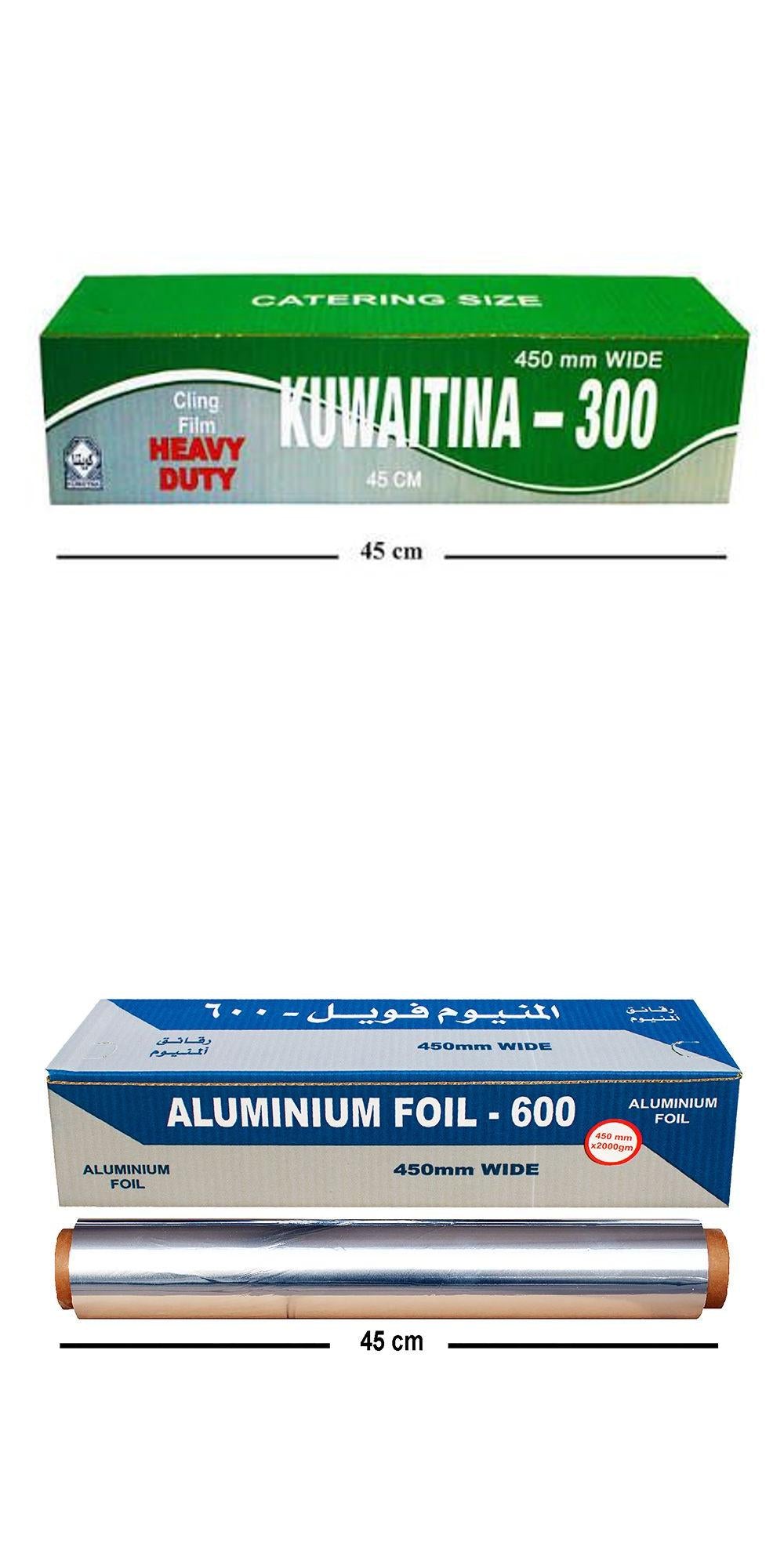 aluminum foil and cling film