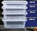 حاويات ميكروويف مستطيلة شفافة